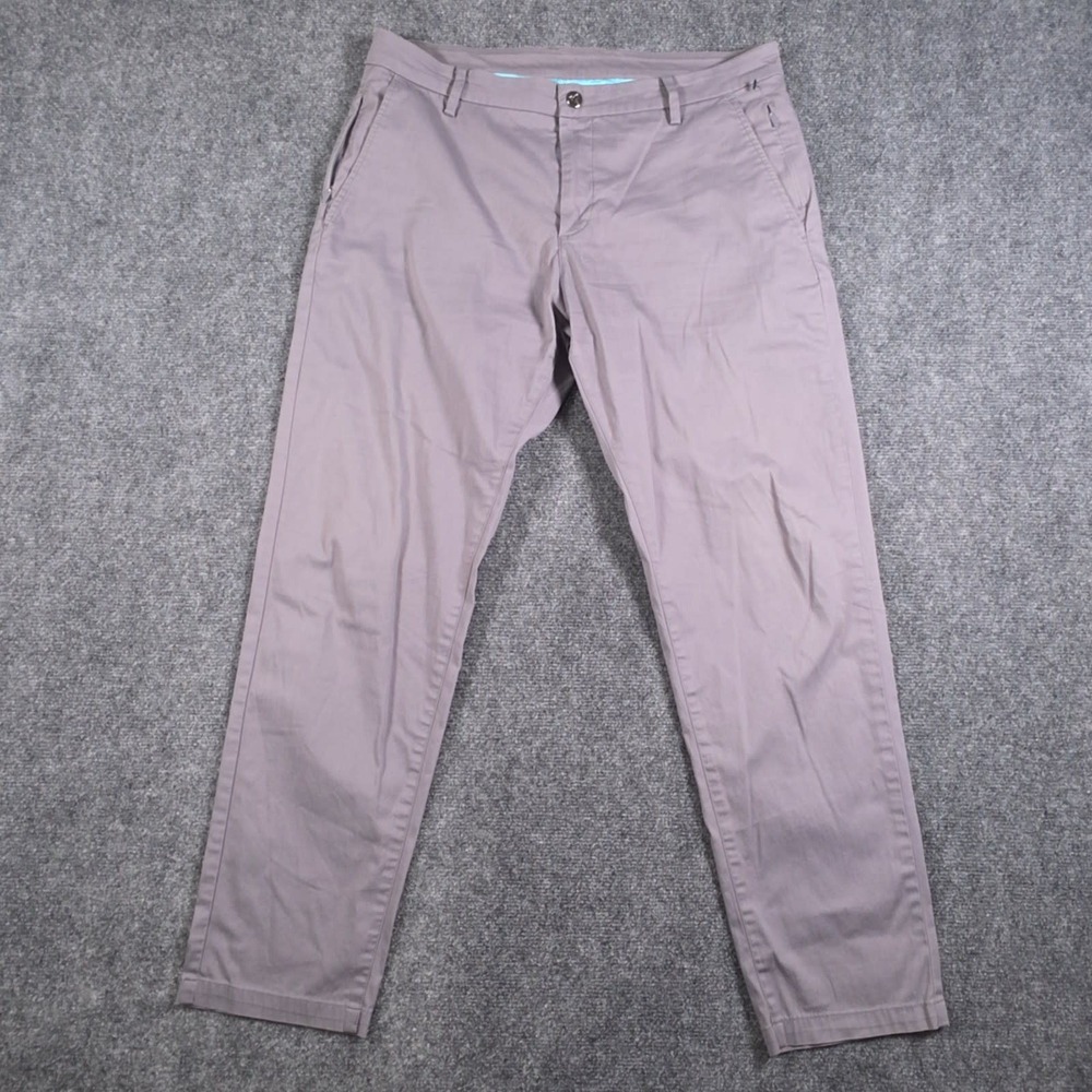 Birddogs Chino Pants Mens 34x28* Gray Boomstick Golf Preppy Comfort READ